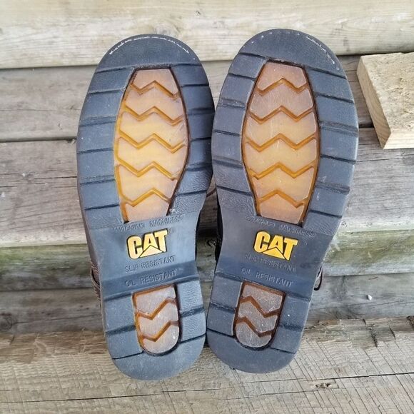 CAT P73592 - Blackbriar Mid Soft Toe Work Boots Brown Leather Size Men's 11 - Picture 3 of 11